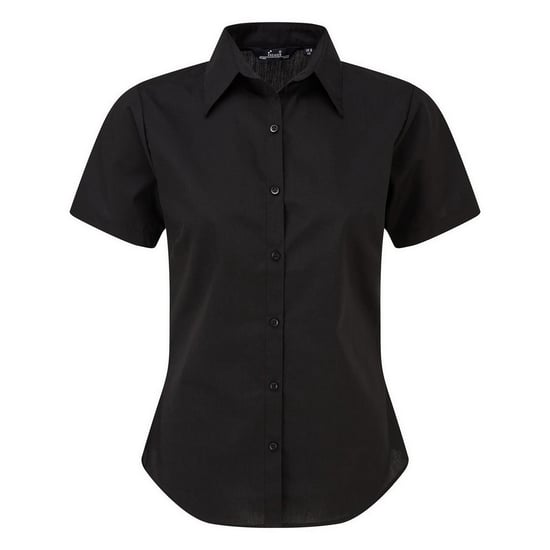 Premier Popeline blouse met korte mouwen / Gewoon werkoverhemd (Zwart) - Image 1