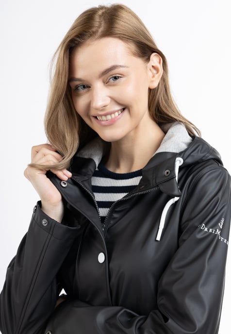 Dreimaster Regenjas Dames zwart - Image 3