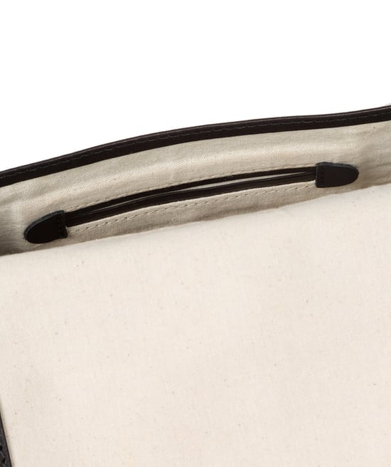 'Cara' Black Leather Cross Body Clutch Bag