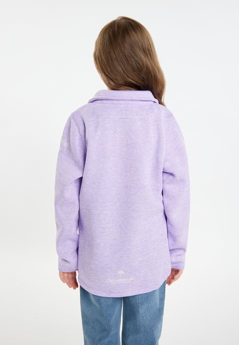 Schmuddelwedda Gebreide fleece jas meisjes (kinderen) licht lavendel melange - Image 4