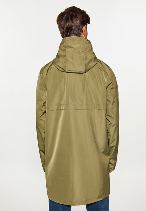 Dreimaster Regenparka gemaakt van gerecyclede materialen Heren militaire olijf - Image 4