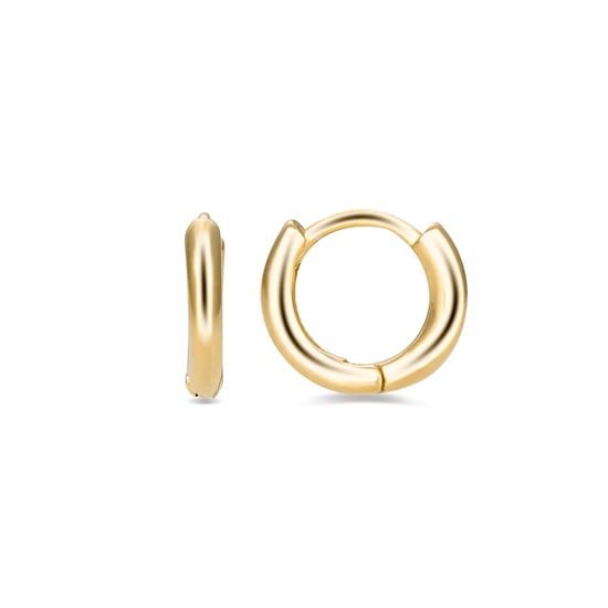 Luxenter ricbeorn hoop earrings in 925 sterling silver with 18k yellow gold plating finish