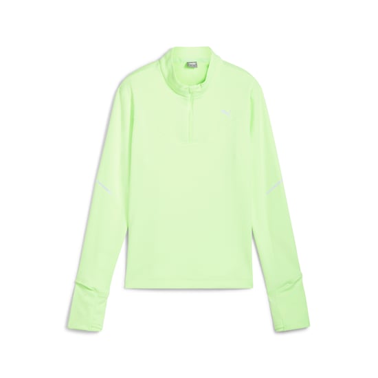 PUMA RUN Womens Grid Fleece Half-Zip Top