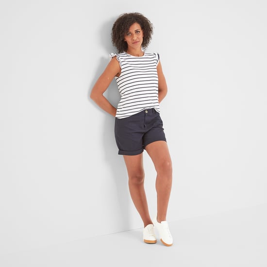 Maribel Womens T-Shirt Optic White Stripe