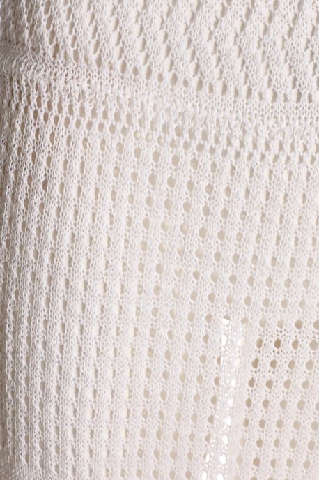 White Crochet Midi Skirt