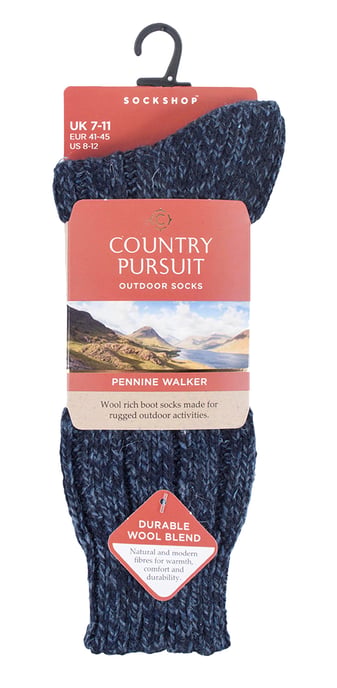 PENNINE WALKER - Mens Heavy Kntted Wool Hiking Socks for Walking - Image 2