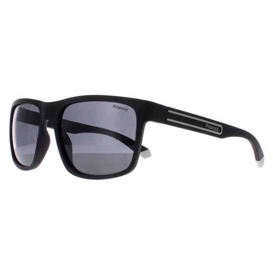 Polaroid Rectangle Mens Matte Black Grey Polarized PLD 2157/S