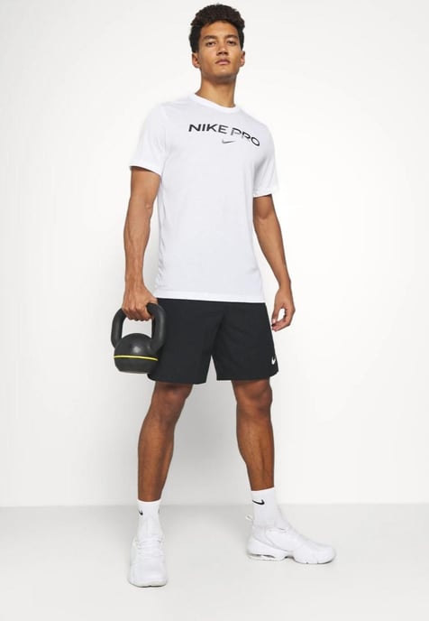 Nike Pro Dri Fit Mens T Shirt in White - Image 6