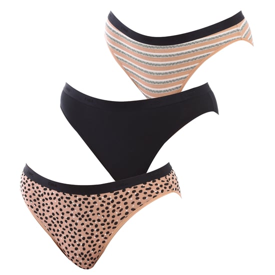 Pack-3 Panties Slips Coton Strech D4C17 woman