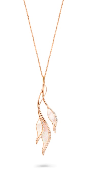 Orphelia 'Mariza' Dames 925 Sterling Zilveren Ketting met Hanger - Zilver/Roze ZK-7171/RG - Image 1
