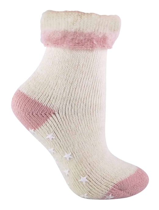 Termiska tofflor med griptång för damer i alpackaullblandning - Image 1
