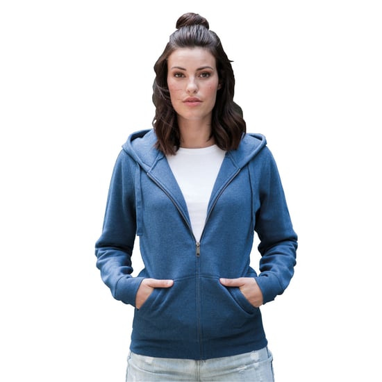 Russell Womens/Ladies Authentic Zipped Hoodie (Ocean Melange) - Image 1