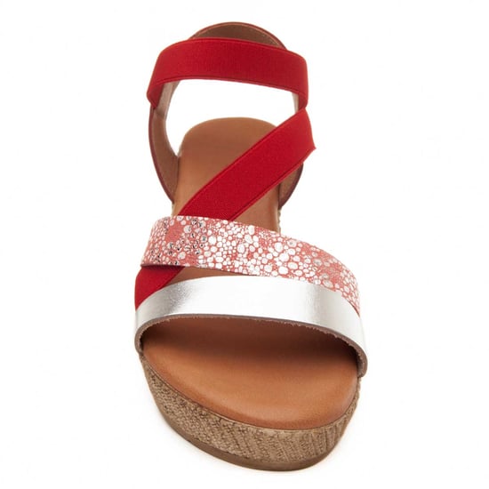 Confortable wedge sandal Montevita in Red