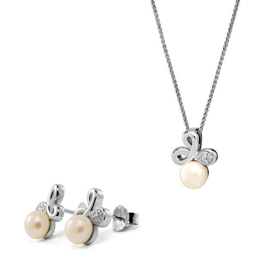 Orphelia 'Elisabeth' Women's 925 Sterling Silver Set: Chain-Pendant + Earrings - Silver SET-7511