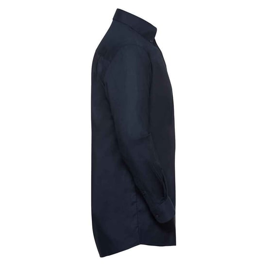 Russell Collection Mens Oxford Easy-Care Long-Sleeved Formal Shirt (Bright Navy)