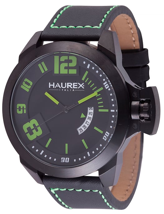 Haurex italy:storm black/green dial watch