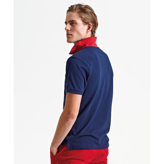 Asquith & Fox Heren Klassieke Pasvorm Contrast Poloshirt (Marine / Rood) - Image 2