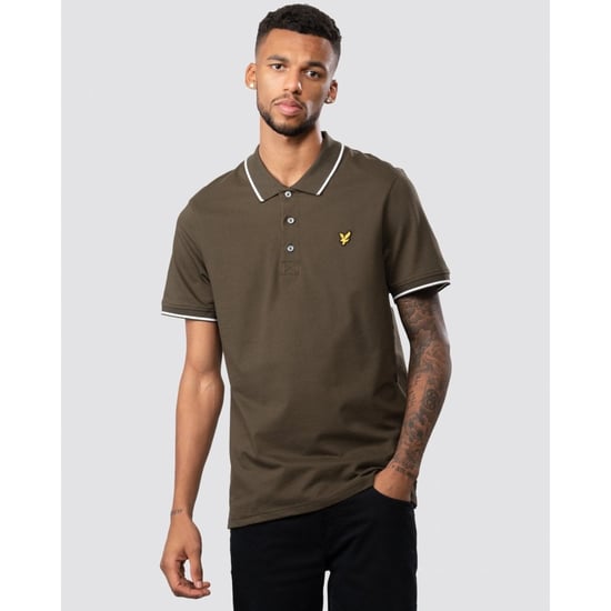 Lyle and Scott Tipped Olive Polo Shirt - Image 3