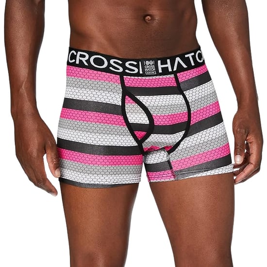 Crosshatch Mens Crystaline Boxer Shorts (Pack of 3) (Fuchsia/Black/Grey) - Image 3