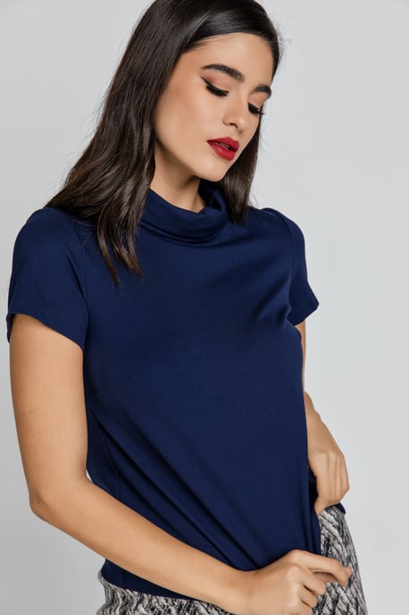 Short Sleeve Blue Top