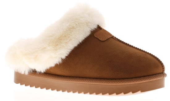 Strollers Womens Mule Slippers Faux Fur Lined Woody tan