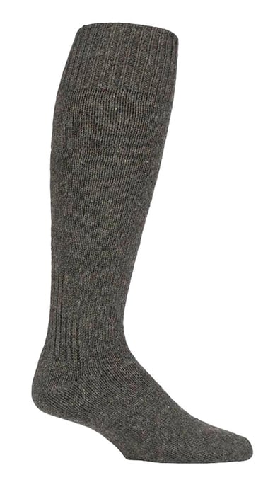 Kniehoge wollen vislaarssokken voor heren - Khaki Green - Image 1