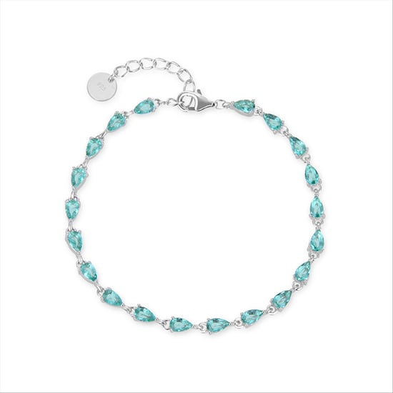 Luxenter muanyala bracelet in 925 sterling silver and emerald zirconia rhodium-plated finish