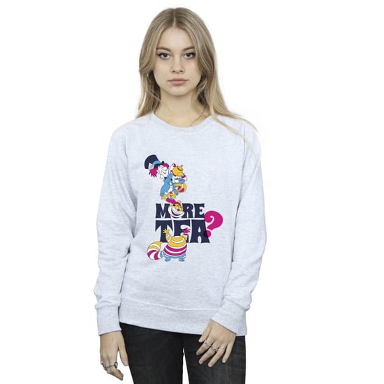 Disney Womens/Ladies Alice In Wonderland More Tea Sweatshirt (Sports Grey)