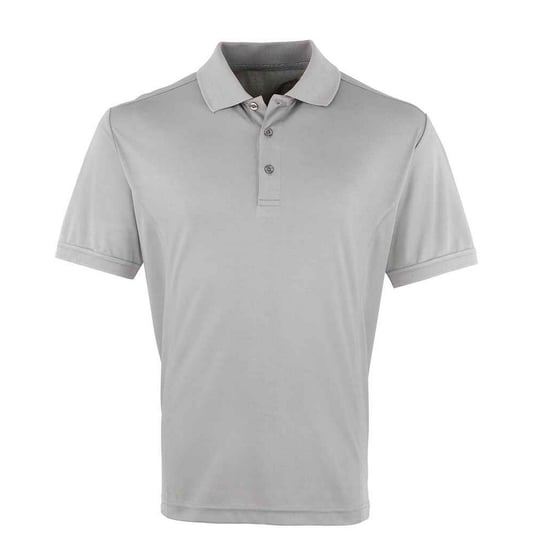Premier Heren Coolchecker Pique Poloshirt (Zilver) - Image 1