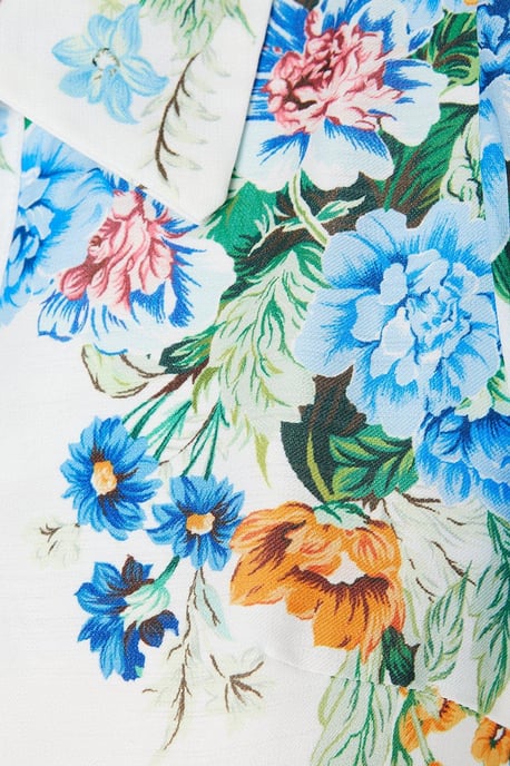 Floral Western Belted Midi Shirt Dress - Image 5