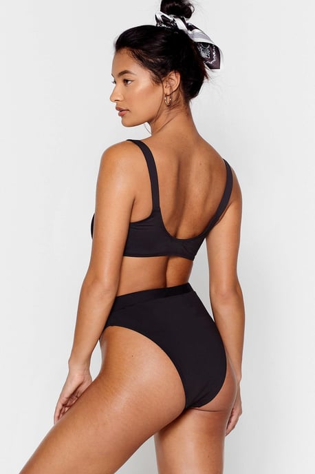 Tie Front High Leg Bikini Set - Image 3
