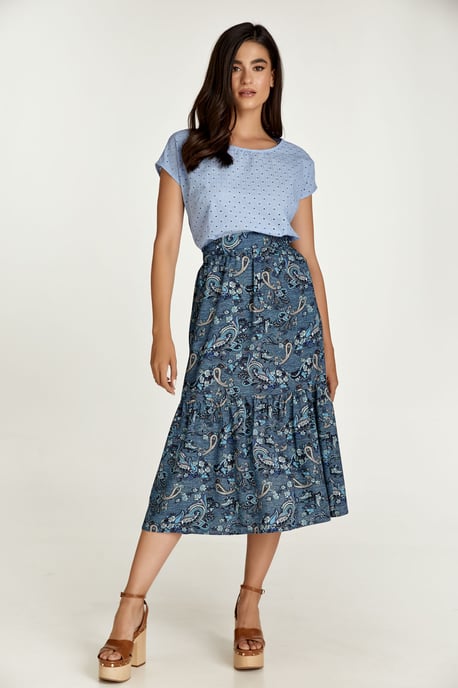 Himelsblå ärmlös broderad topp - Image 5