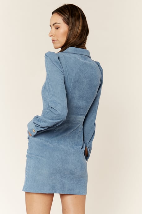 Corduroy Mini Shirt Dress - Image 4