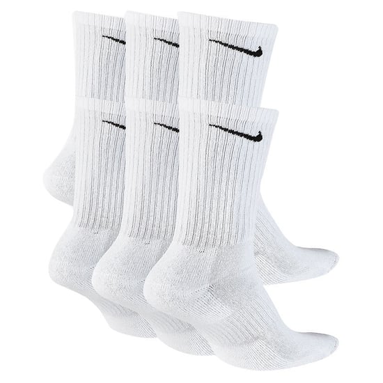 Nike SX7666 Unisex Everyday Cushion Crew Training Socks (6 Pairs) White