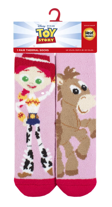 Kids Toy Story Thermal Socks | Heat Holders | Winter Novelty Socks for Boys & Girls | Woody & Buzz, Jessie & Bullseye - Jessie & Bullseye - Image 2