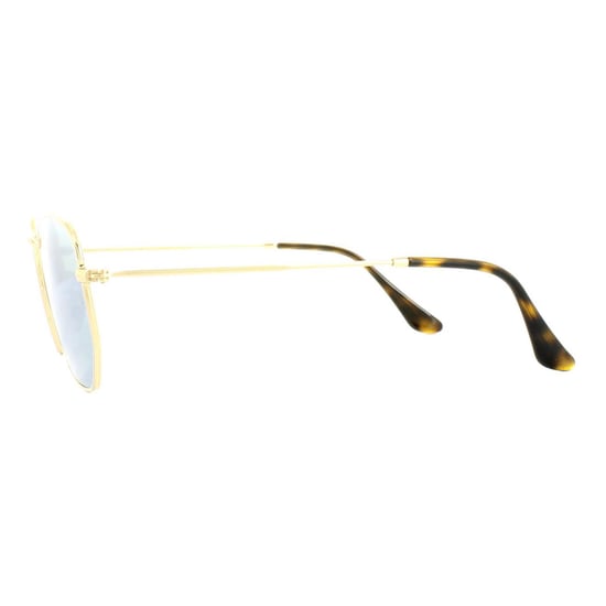 Ray-Ban Sunglasses Hexagonal 3548N 001/30 Gold Silver Mirror 54mm