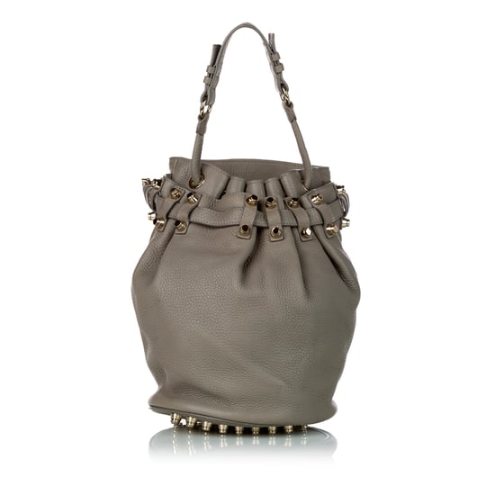 Vintage Alexander Wang Diego Leather Bucket Bag Gray
