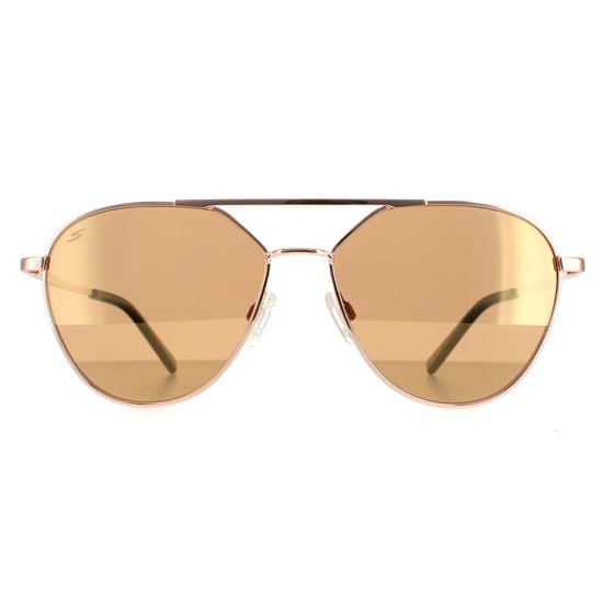 Serengeti Aviator Unisex Rose Gold Saturn Polarized Drivers Gold Odell