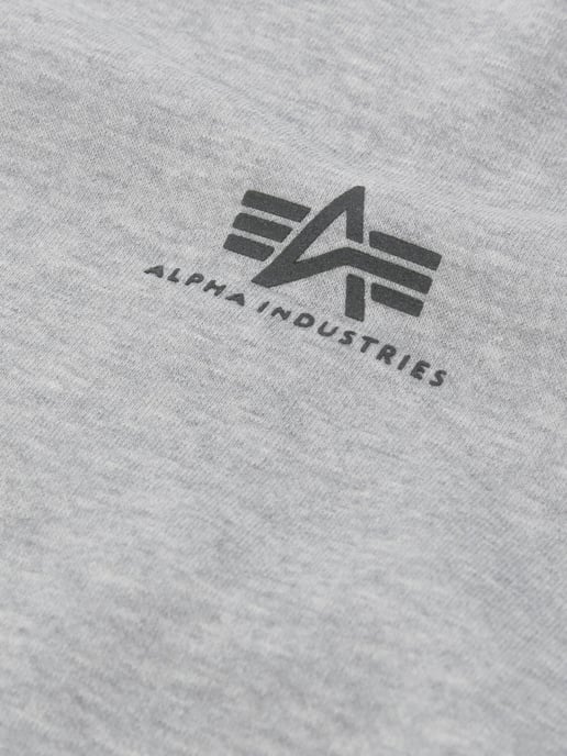 Alpha Industries Basis Trui Klein Logo Grijs Heather - Image 4