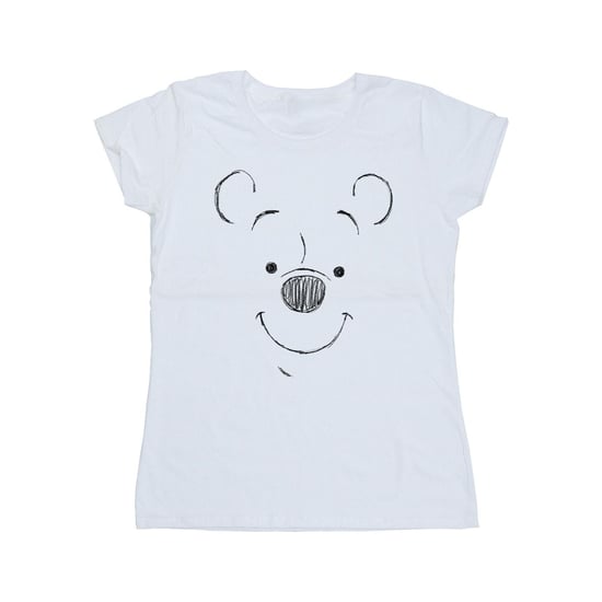 Disney Womens/Ladies Winnie The Pooh Winnie The Pooh Face Cotton T-Shirt (White)