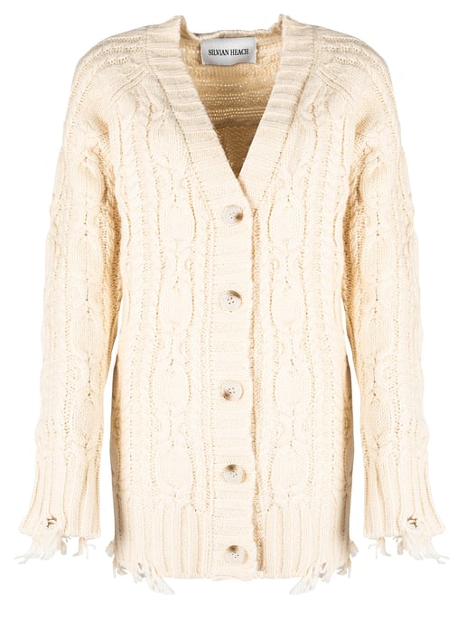 Silvian Heach Cardigan Woman's Off-White - Image 1