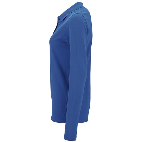 SOLS Dames/dames Perfecte Lange Mouw Pique Polo Shirt (Koningsblauw) - Image 3