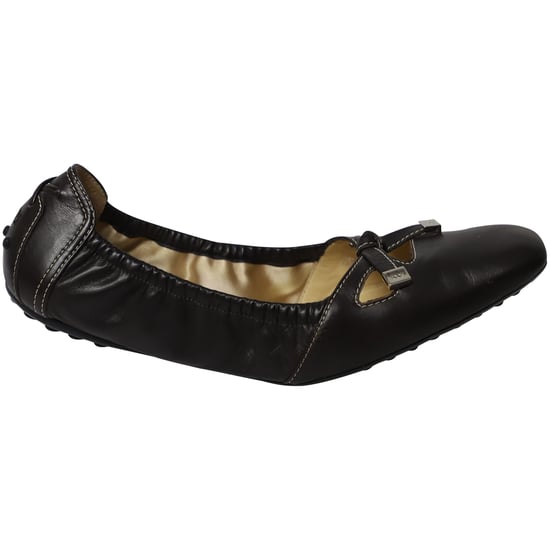 Tod's Bowscrunch Ballerina's in Zwart Leer - Image 1