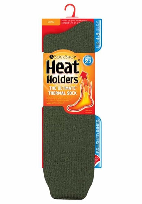 Extra långa termostrumpor i cerise och vin för damer från Heat Holders - Image 2