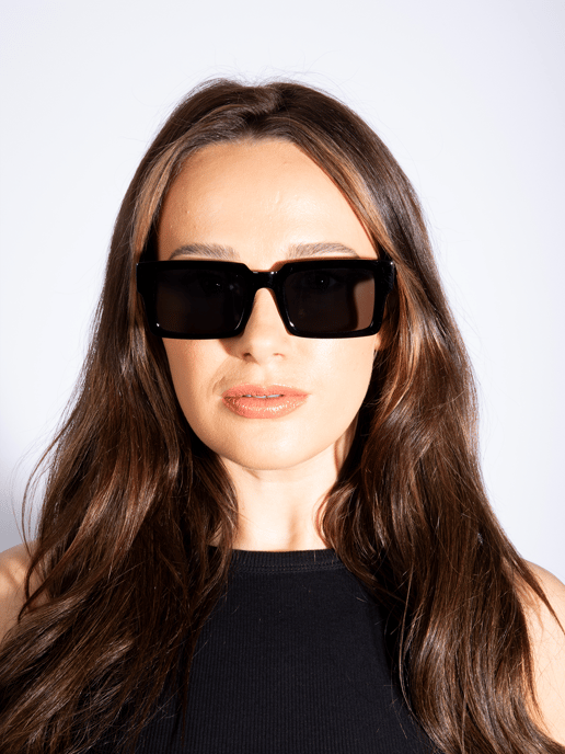 Square Frame Sunglasses in Black