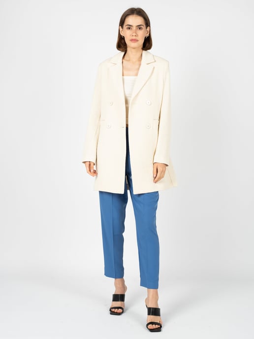 Silvian Heach Coat Woman's Off-White - Image 2