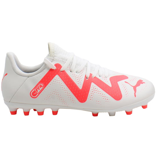Puma Future Play MG Jr Kids White Football Boots - Image 1
