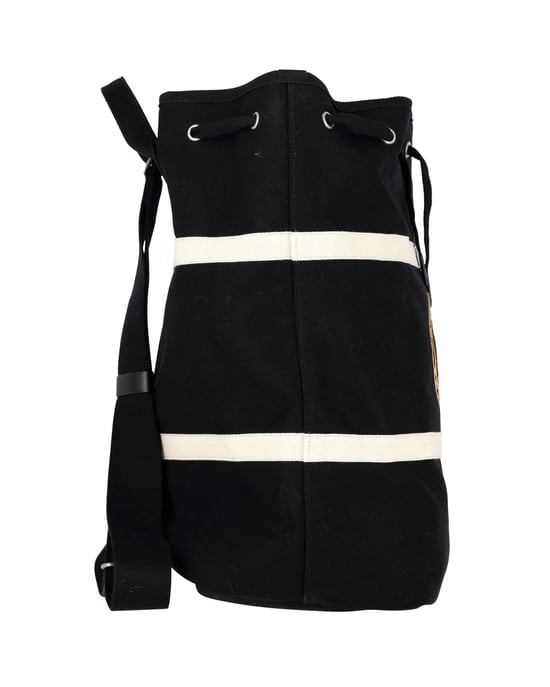 Saint Laurent Rive Gauche Backpack in Black Canvas - Image 2