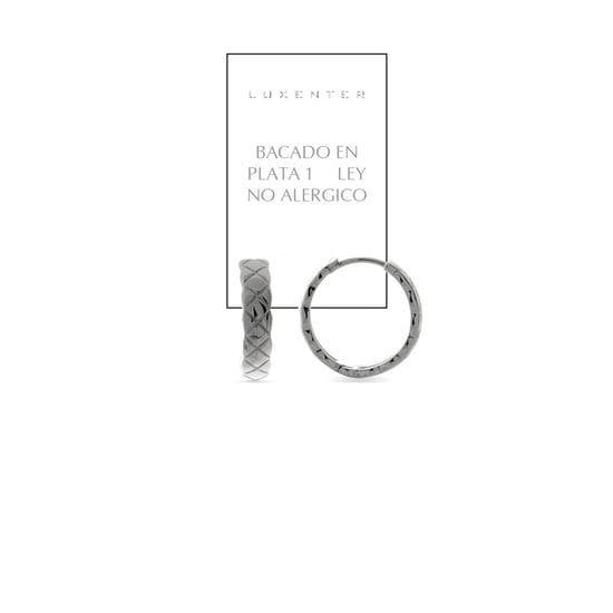 Luxenter rhodium plated earrings - Naz