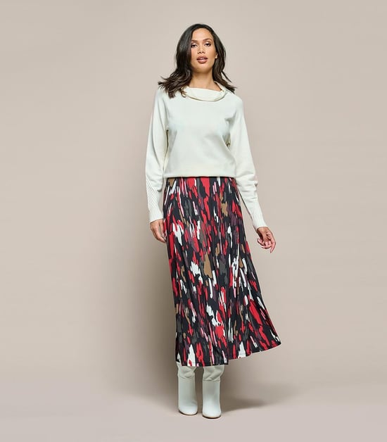Ryen Print Rok Taupe / Multi - Image 6